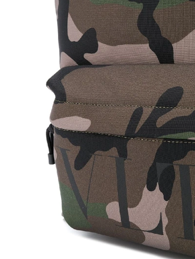 Shop Valentino Men's Green Polyamide Backpack