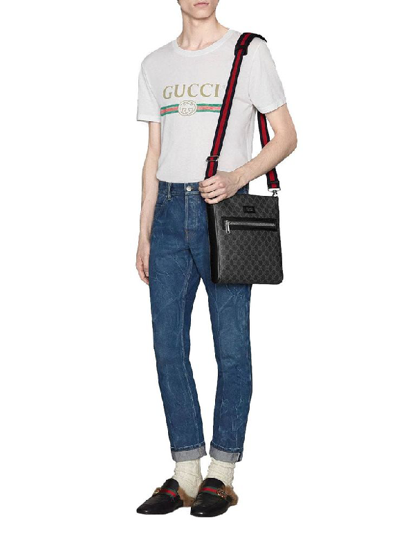 gg black small messenger bag