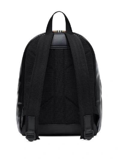 Shop Burberry Men's Black Cotton Backpack