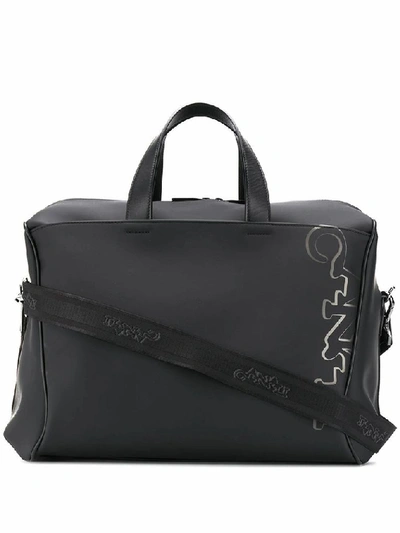 Shop Canali Men's Black Pvc Travel Bag