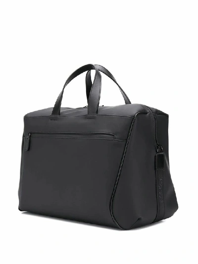 Shop Canali Men's Black Pvc Travel Bag