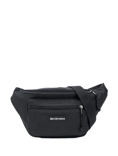 Shop Balenciaga Men's Black Polyester Belt Bag