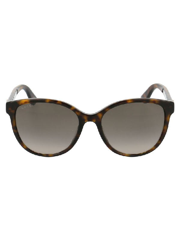 Gucci Gg0377sk W Cat Eye Women's Sunglasses In Brown | ModeSens