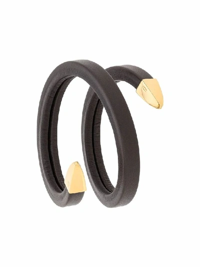 Shop Bottega Veneta Women's Brown Leather Bracelet