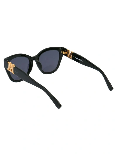 Shop Max Mara Women's Black Metal Sunglasses