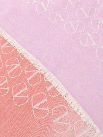 Shop Valentino Women's Pink Silk Scarf