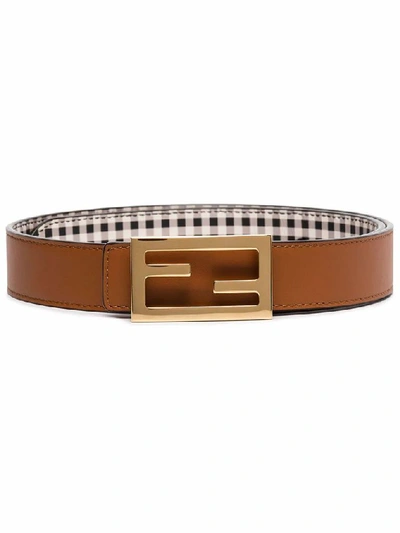 Shop Fendi Women's Brown Leather Belt