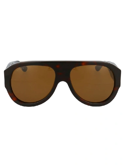 Shop Gucci Men's Brown Acetate Sunglasses