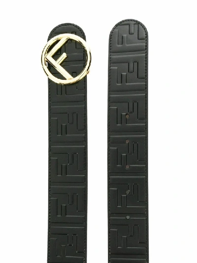 Shop Fendi Women's Black Leather Belt