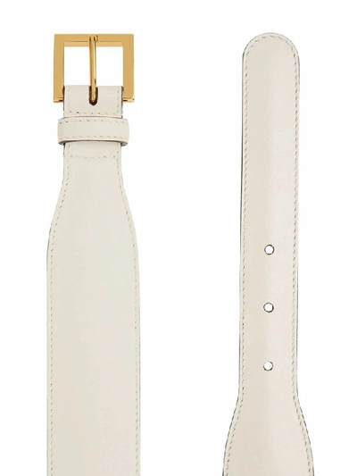 Shop Gucci Women's White Leather Belt