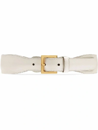 Shop Gucci Women's White Leather Belt