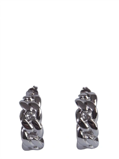 Shop Maison Margiela Women's Silver Metal Earrings