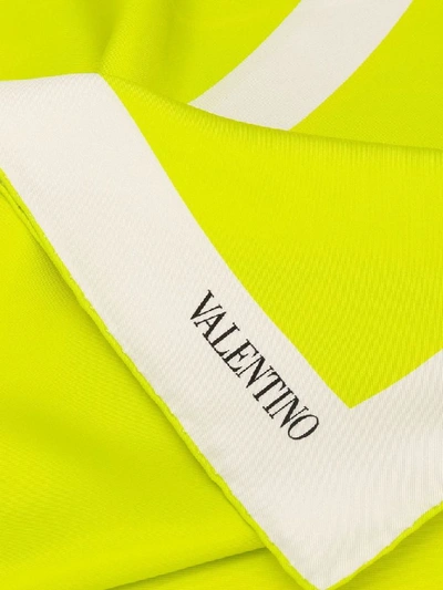 Shop Valentino Women's Yellow Silk Scarf