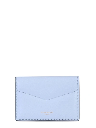 Shop Givenchy Women's Light Blue Leather Card Holder