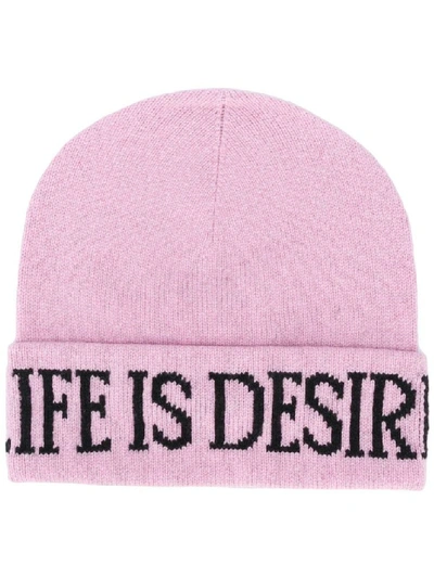 Shop Alberta Ferretti Women's Pink Cashmere Hat