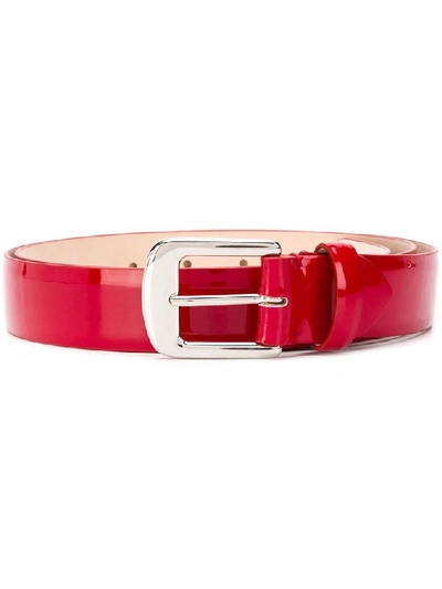 Shop Maison Margiela Women's Red Leather Belt