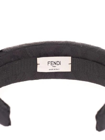 Shop Fendi Women's Black Silk Headband