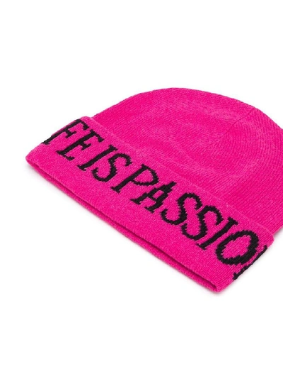 Shop Alberta Ferretti Women's Fuchsia Cashmere Hat