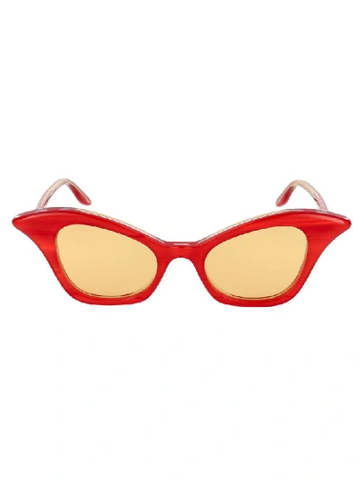 Shop Gucci Women's Red Metal Sunglasses