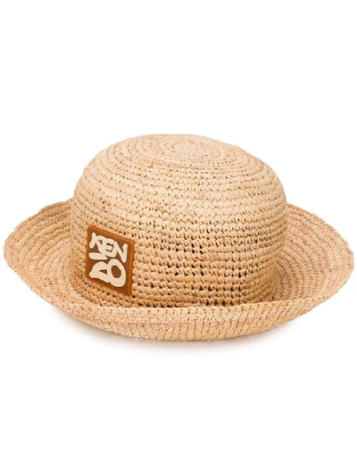 Shop Kenzo Women's Beige Cotton Hat