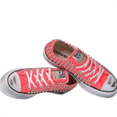 Shop Converse Women's Red Fabric Sneakers