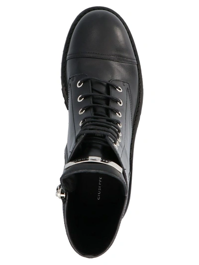 Shop Giuseppe Zanotti Design Women's Black Leather Ankle Boots