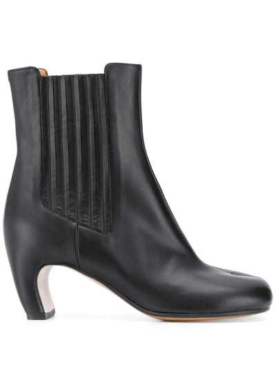 Shop Maison Margiela Women's Black Leather Ankle Boots