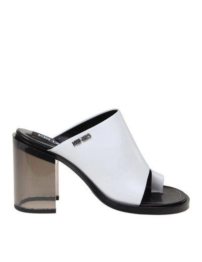 Shop Kenzo Women's White Leather Sandals