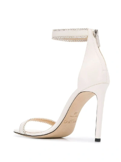 Shop Jimmy Choo Women's White Leather Sandals