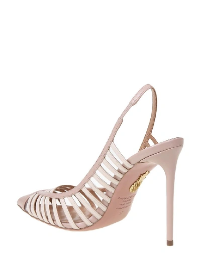 Shop Aquazzura Women's Pink Leather Sandals