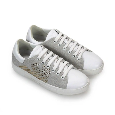 Shop Emporio Armani Women's Grey Fabric Sneakers