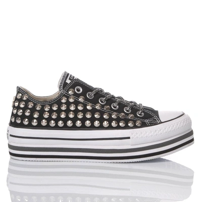 Shop Converse Women's Black Fabric Sneakers