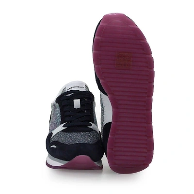 Shop Emporio Armani Women's Black Polyamide Sneakers