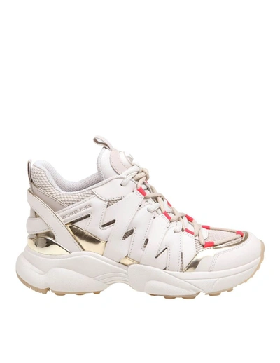 Shop Michael Kors Women's White Synthetic Fibers Sneakers