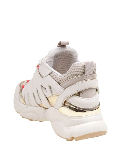 Shop Michael Kors Women's White Synthetic Fibers Sneakers