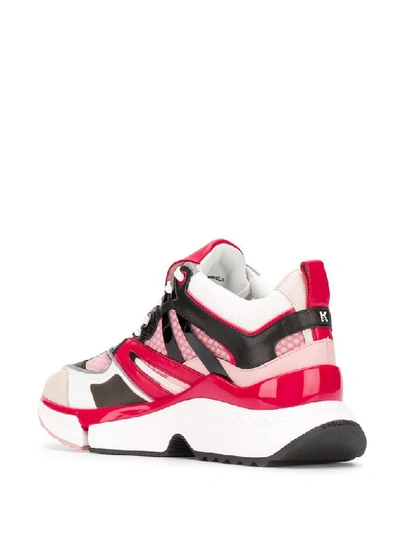 Shop Karl Lagerfeld Women's Red Leather Sneakers