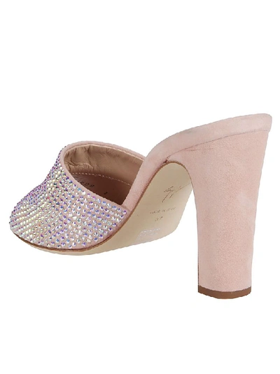 Shop Giuseppe Zanotti Design Women's Pink Suede Sandals