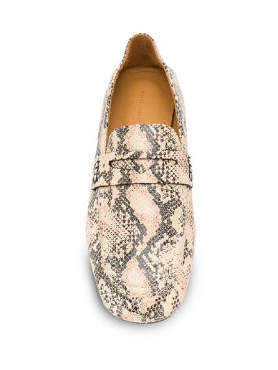 Shop Isabel Marant Women's Beige Leather Loafers