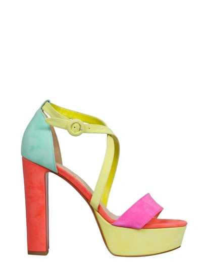 Shop Christian Louboutin Women's Multicolor Suede Sandals