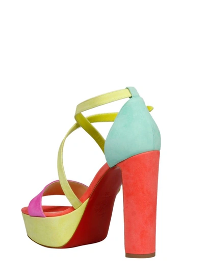 Shop Christian Louboutin Women's Multicolor Suede Sandals