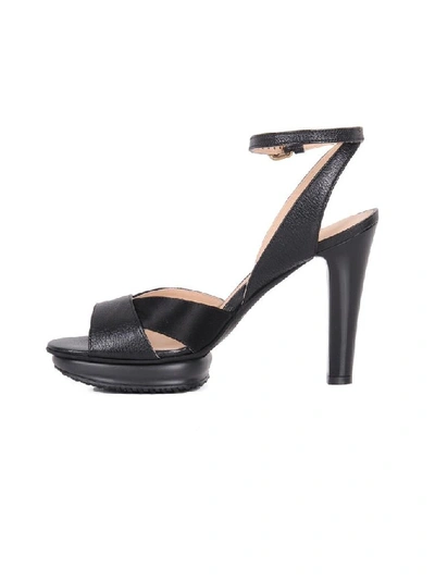 Shop Hogan Women's Black Leather Sandals