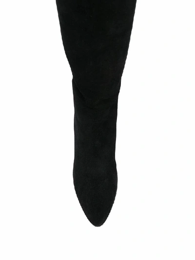 Shop Saint Laurent Women's Black Suede Boots