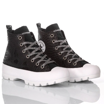 Shop Converse Women's Black Leather Hi Top Sneakers