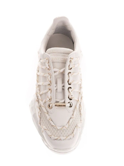 Shop Jimmy Choo Women's White Leather Sneakers
