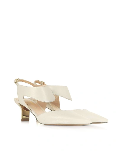 Shop Nicholas Kirkwood Women's Beige Leather Heels