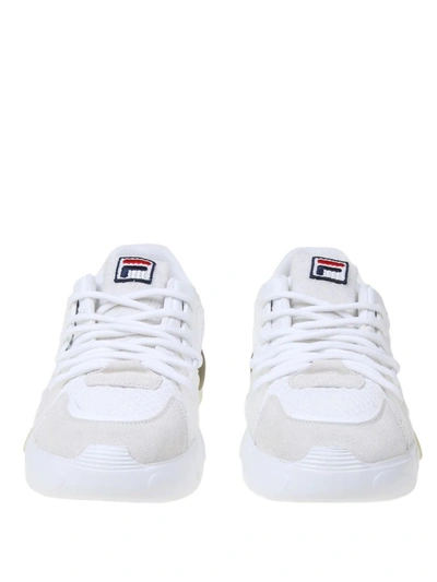 Shop Fila Women's White Fabric Sneakers