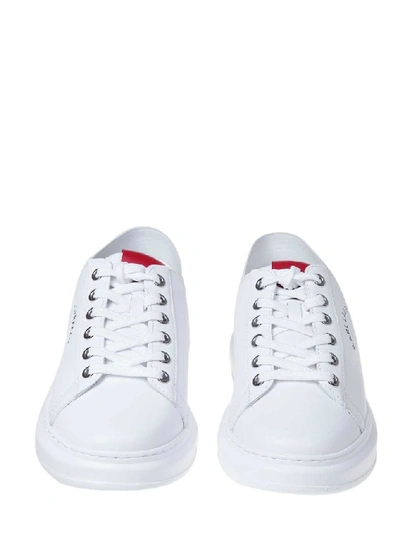 Shop Karl Lagerfeld Women's White Leather Sneakers