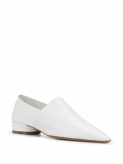 Shop Maison Margiela Women's White Leather Loafers