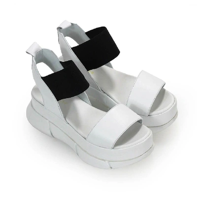 Shop Elena Iachi Women's White Leather Sandals