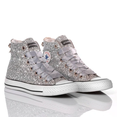 Gevangene Transistor Kreet Converse Womens Silver Glitter Hi Top Sneakers | ModeSens